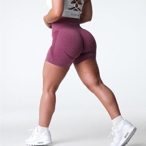 NVGTN Contour Seamless Shorts in a maroon color
